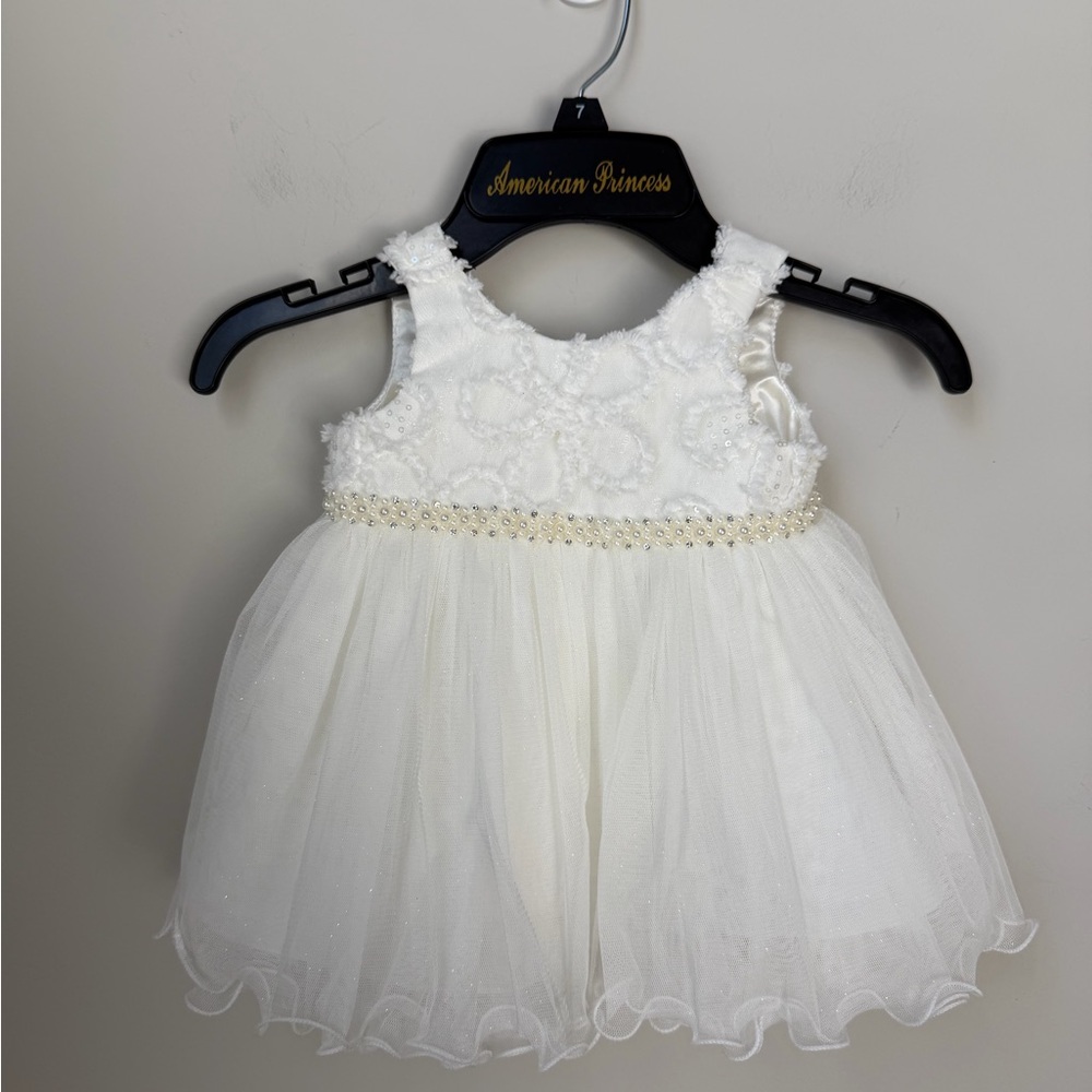 American Princess White Dress Size 6 Months